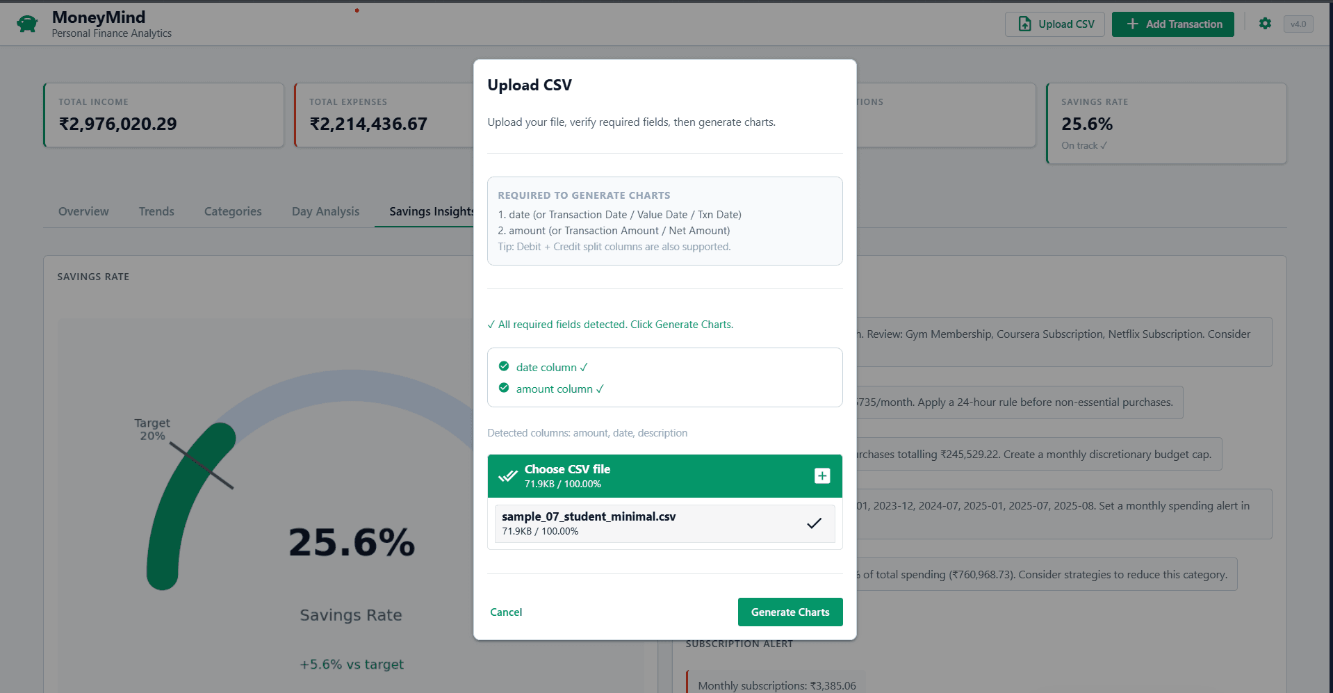 MoneyMind – Personal Finance Dashboard - 4